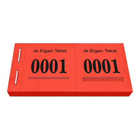Garderobenummers met eigen regel tekst - per 1000 nummers