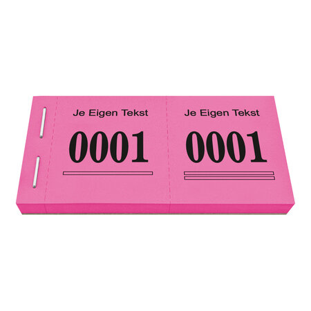 Garderobenummers met eigen regel tekst - per 1000 nummers