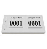 Garderobenummers met eigen regel tekst - per 1000 nummers