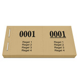Garderobebon met 4 regels tekst - 1000 stuks