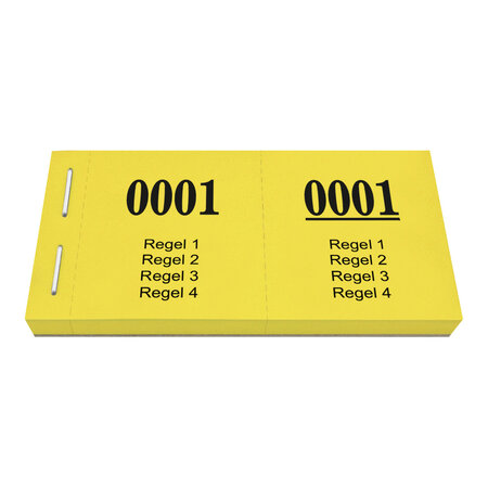 Garderobebon met 4 regels tekst - 1000 stuks