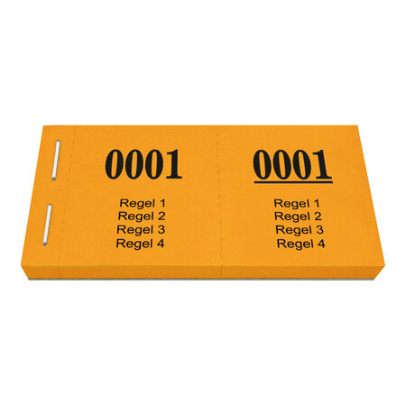 Garderobebon met 4 regels tekst - 1000 stuks