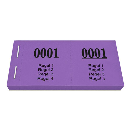 Garderobebon met 4 regels tekst - 1000 stuks