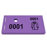 Garderobe tickets met jas icoon - per 1000 tickets