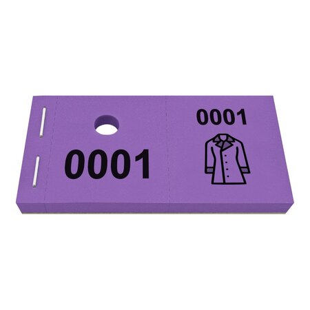 Garderobe tickets met jas icoon - per 1000 tickets