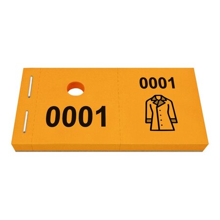 Garderobe tickets met jas icoon - per 1000 tickets