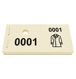 Garderobe tickets met jas icoon - per 1000 tickets