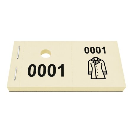 Garderobe tickets met jas icoon - per 1000 tickets