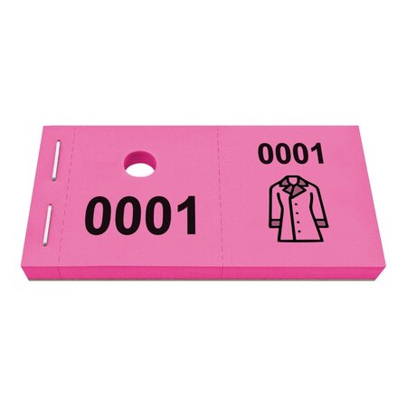 Garderobe tickets met jas icoon - per 1000 tickets