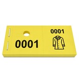 Garderobe tickets met jas icoon - per 1000 tickets