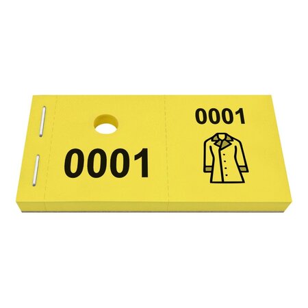 Garderobe tickets met jas icoon - per 1000 tickets