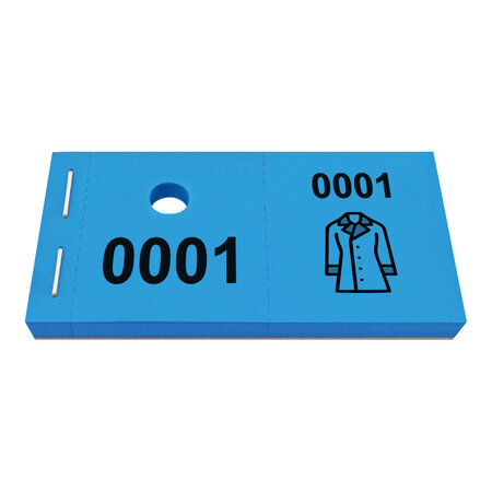 Garderobe tickets met jas icoon - per 1000 tickets