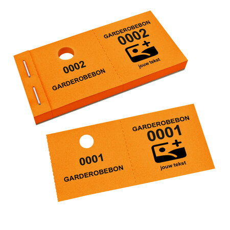 CombiCraft Garderobenummers van papier met tekst en logo - per 1000 nummers