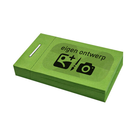 Consumptiebon 50x30mm met eigen ontwerp - 50 bonnen per boekje - per 3150 bonnen