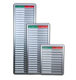 Aluminium aanwezigheidsbord met In-Out voor 20 personen - per stuk