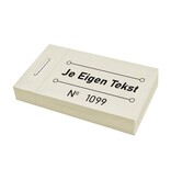 Consumptiebon in boekje met eigen tekst 50x30mm - 30 bonnen per boekje - per 810 bonnen