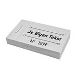 Consumptiebon in boekje met eigen tekst 50x30mm - 30 bonnen per boekje - per 810 bonnen