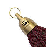CombiCraft Philadelphia messing hotel sleutelhanger bordeauxrood met gravering - per stuk