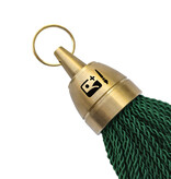 CombiCraft Philadelphia messing hotel sleutelhanger groen met gravering - per stuk