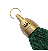 CombiCraft Philadelphia messing hotel sleutelhanger groen met gravering - per stuk