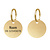 CombiCraft Hondenpenning messing 30mm met naam en telefoonnummer