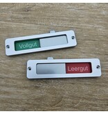 CombiCraft Aluminium schuifbordje met eigen tekst 100x25mm met gaten - per stuk
