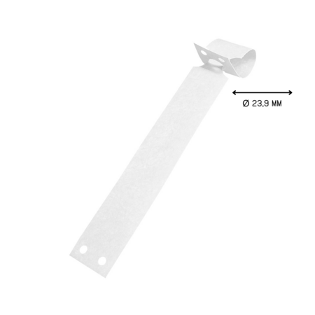 Blanco Tyvek sleufetiketten 220x25,4mm zigzag gevouwen voor matrixprinters in meerdere kleuren  - per 1000 etiketten
