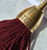 CombiCraft Philadelphia messing hotel sleutelhanger bordeauxrood met gravering - per stuk