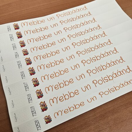 CombiCraft Tyrex polsbandjes met jouw eigen ontwerp - per 100 stuks