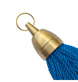 Philadelphia messing hotel sleutelhanger blauw - per stuk