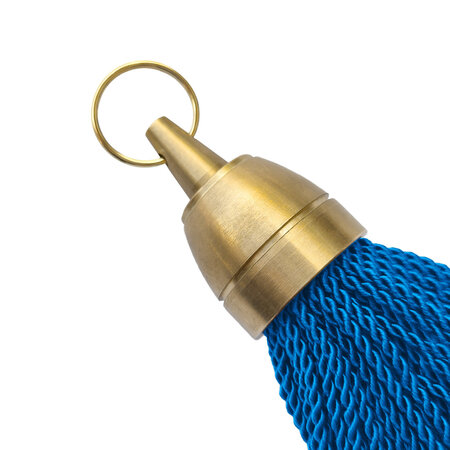Philadelphia messing hotel sleutelhanger blauw - per stuk