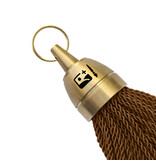 CombiCraft Philadelphia messing hotel sleutelhanger bruin met gravering - per stuk