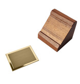 Bureau naambordje Palladium 54x53mm met tekst - per stuk