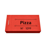 Consumptiebon pizza in rood 50x30mm - per 50 bonnen