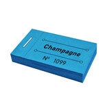 Consumptiebon champagne in blauw 50x30mm - per 50 bonnen