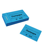 Consumptiebon champagne in blauw 50x30mm - per 50 bonnen