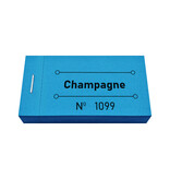 Consumptiebon champagne in blauw 50x30mm - per 50 bonnen