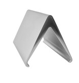 Blanco aluminium tafelbordje Elegant 100x55mm zilver - per stuk