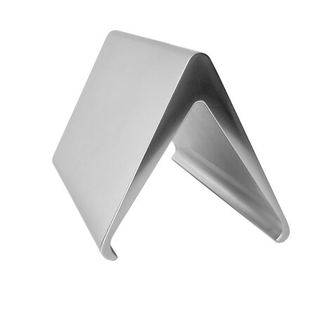Blanco aluminium tafelbordje Elegant 100x55mm zilver - per stuk