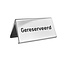 Aluminium gereserveerd bordje Elegant 100x55mm zilver - per stuk