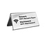 Aluminium wifi bordje Elegant 100x55mm zilver - per stuk