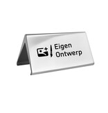 CombiCraft Aluminium tafelbordje Elegant 100x55mm eigen ontwerp zilver - per stuk