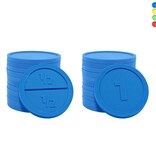Ronde breekmunten van plastic Ø29mm - per 250 stuks