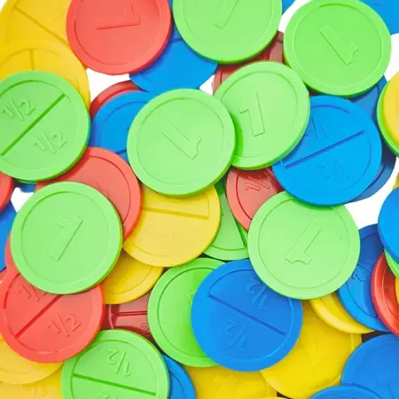 Ronde breekmunten van plastic Ø29mm - per 250 stuks