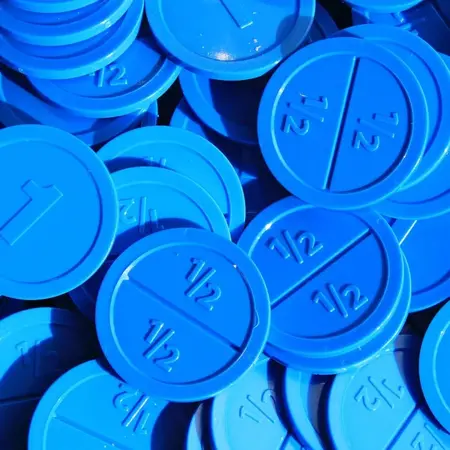 Ronde breekmunten van plastic Ø29mm - per 250 stuks