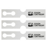 CombiCraft HDPE sleufetiketten Giant 381x75mm met eigen ontwerp - 100 etiketten