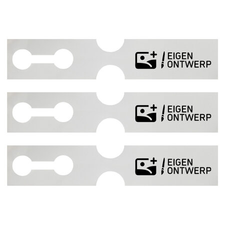 CombiCraft HDPE sleufetiketten Giant 381x75mm met eigen ontwerp - 100 etiketten