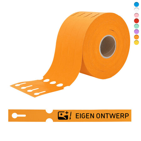 CombiCraft HDPE Sleufetiketten 250x25mm 4-baans met eigen ontwerp - 100 etiketten