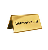 Aluminium gereserveerd bordje Elegant 100x55mm goud - per stuk