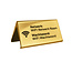 Aluminium wifi bordje Elegant 100x55mm goud - per stuk